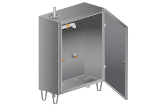 Caixas metálicas estanques para medidores de gás