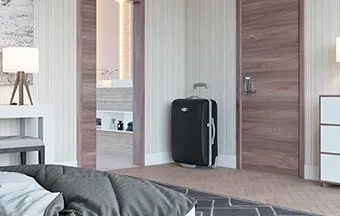 Veda Porta Automático melhorou a acústica de quartos em hotel